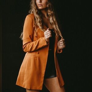 PLT Double Breasted Woven Blazer